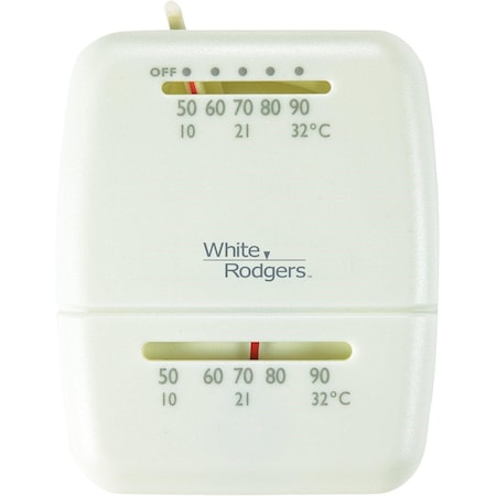 White Rodgers 24V Off-White Mechanical Thermostat M100